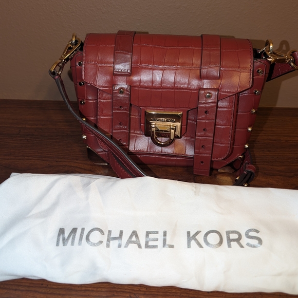 Michael Kors Red Leather Crossbody Bag - Picture 1 of 4